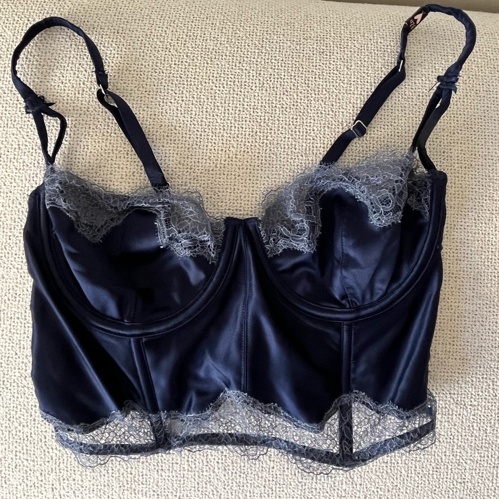 Victoria’s Secret Satin Blue Corset